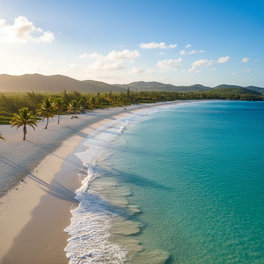 Rendezvous Beach in Anguilla, BWI - pristine white sand beach with crystal clear turquoise water